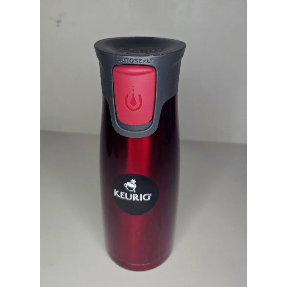 Keurig Contigo AUTOSEAL Elle Double Wall Insulated Mug Tumbler-14 oz.-Red